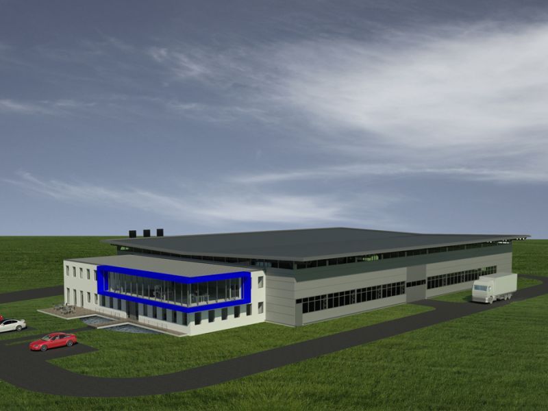 Neubau einer Produktionshalle mit Verwaltungsgebäude